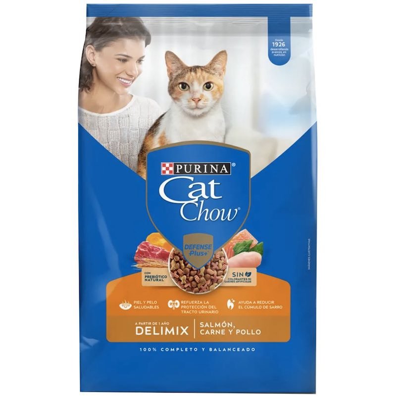 Cat Chow Alimento Seco Gatos Adultos Delimix Salmón Carne Y Pollo Ocicos Mascotas 7848